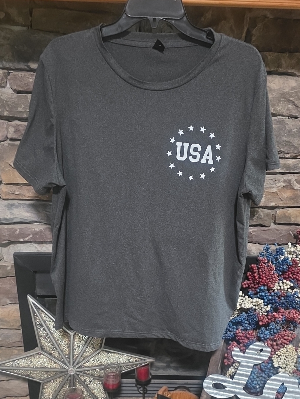 USA Graphic Charcoal Women’s Tee 1X